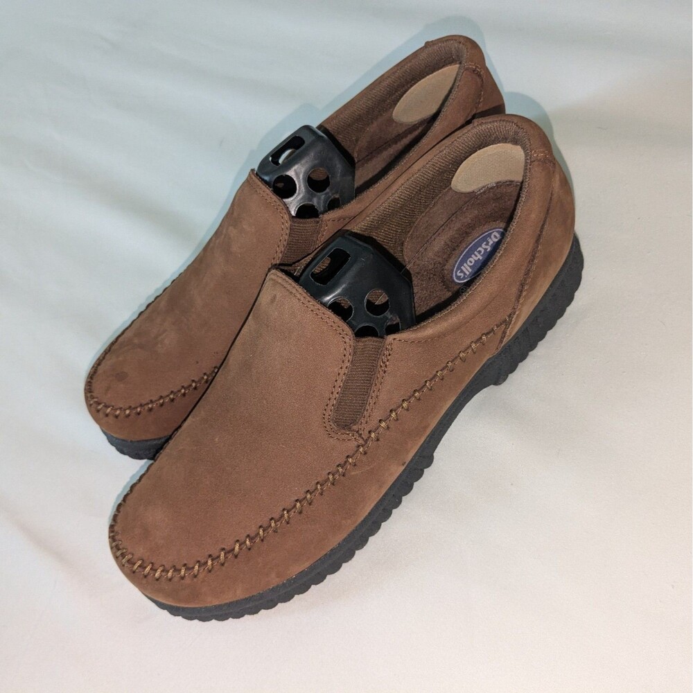 Dr Scholls Isadora 12 Womens 10 Brown Leather Slip On Comfort Loafers Shoes